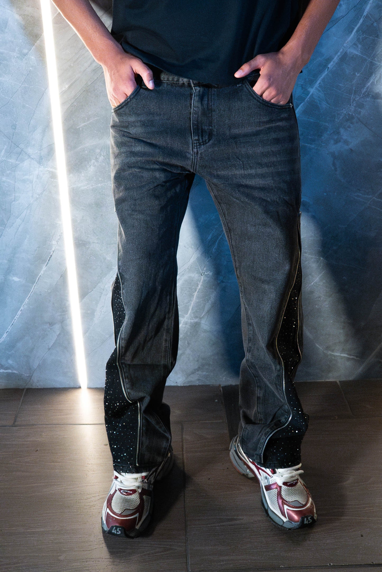 Jeans Flare Brillantinato