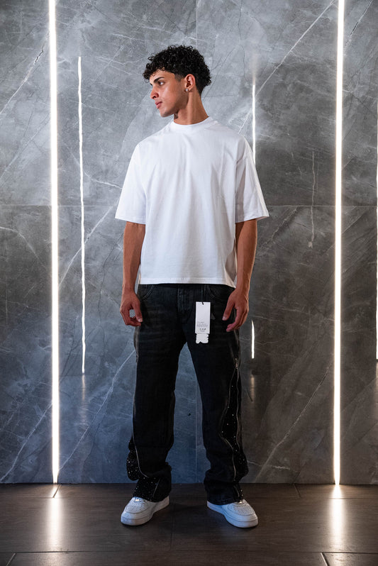 Jeans Flare Brillantinato