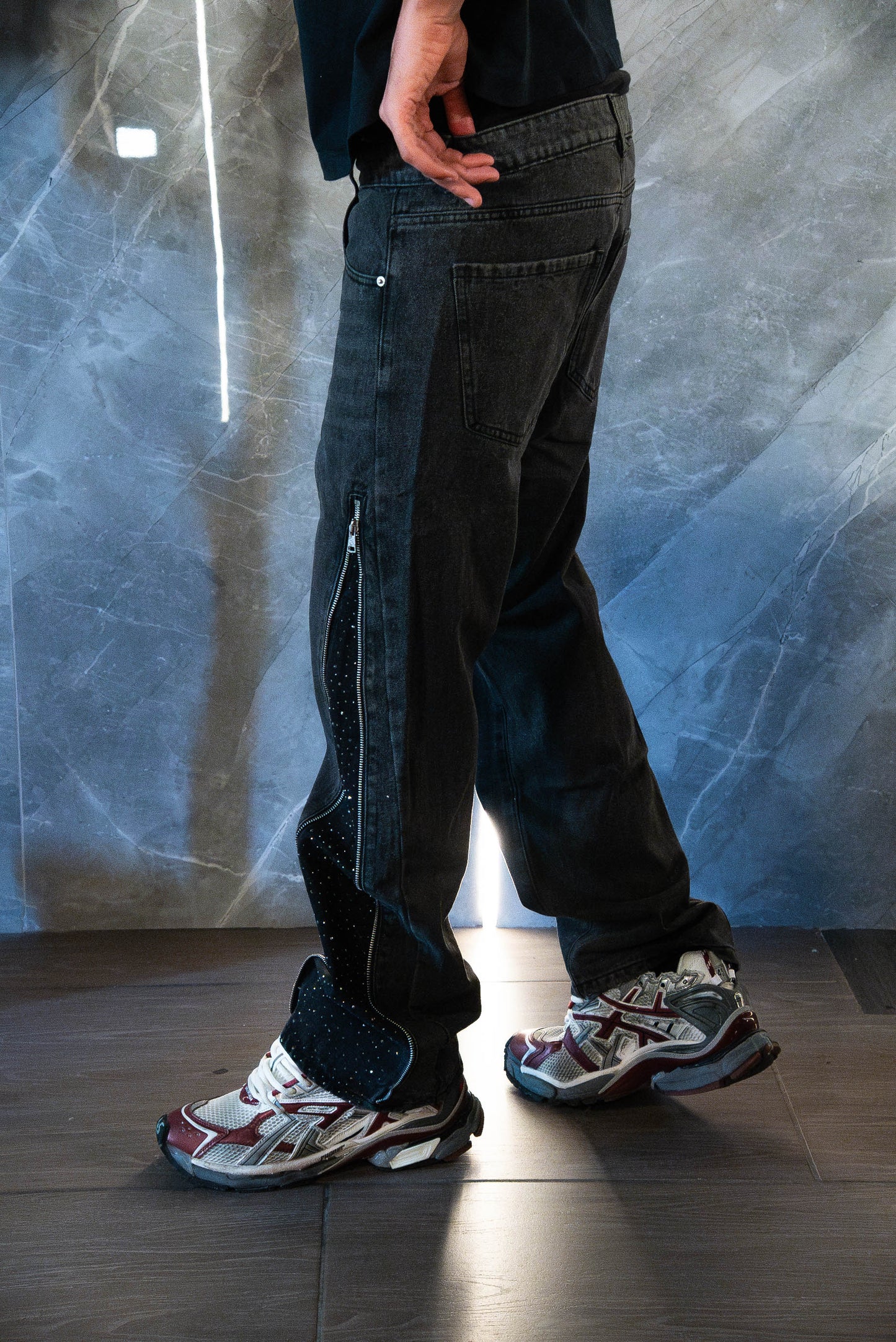 Jeans Flare Brillantinato